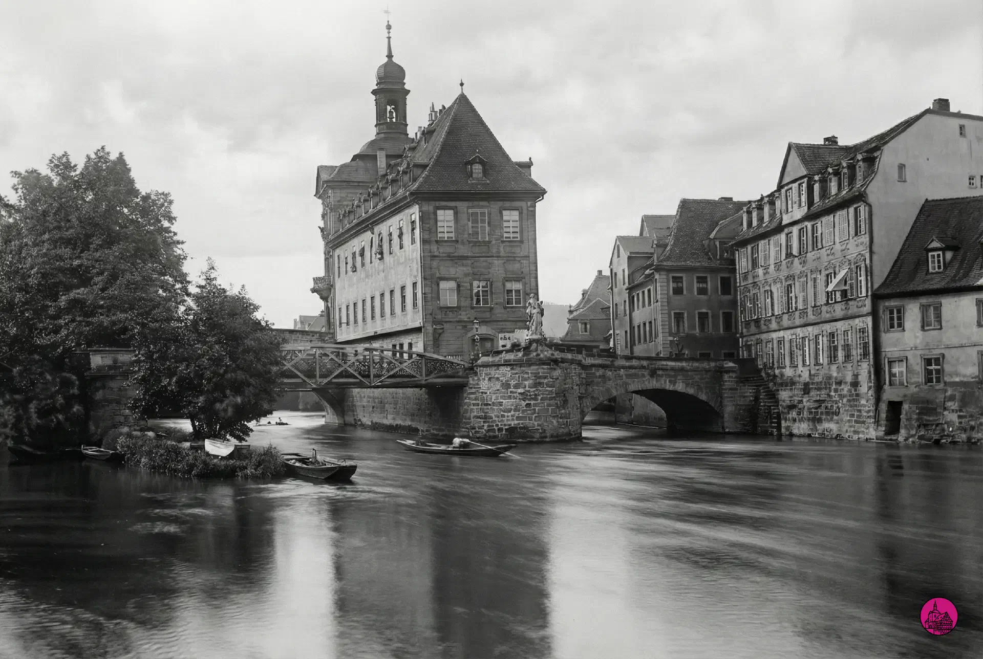 Historische Ansicht der Bamberger Altstadt um 1900